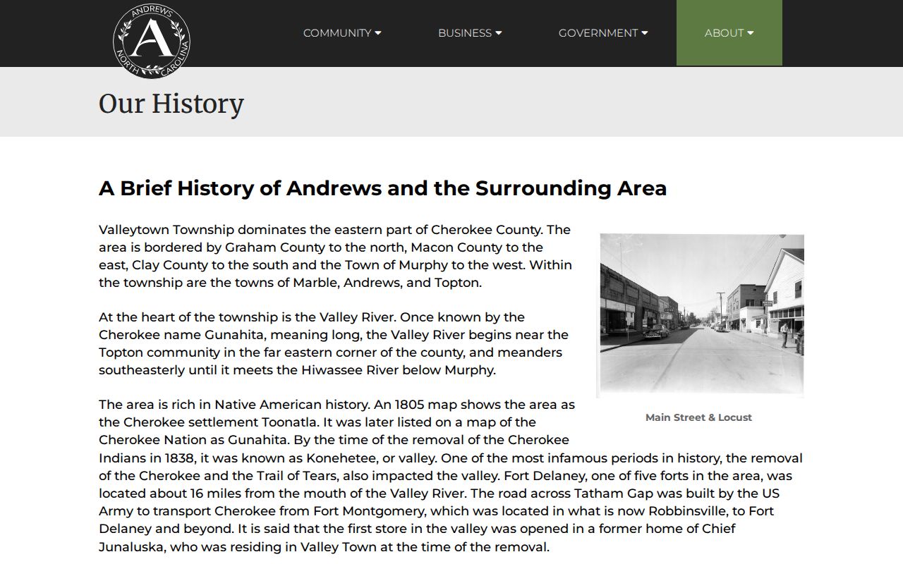 Andrews history supporting local criminal record context