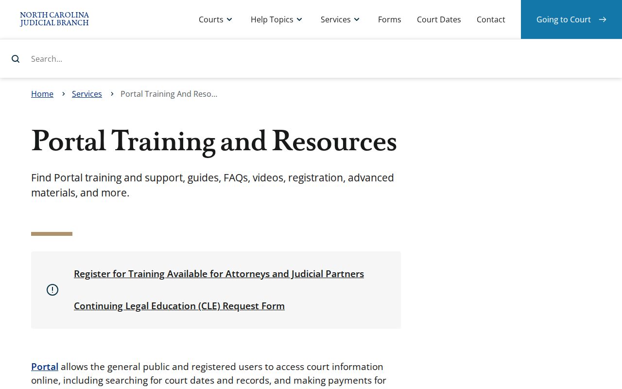 Cherokee County court case lookup eCourts training page