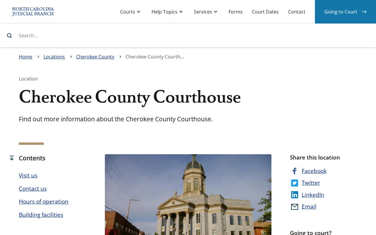 Cherokee County criminal court records courthouse hours