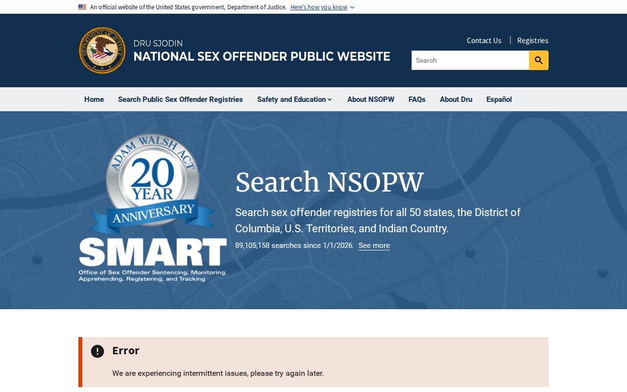 National registry supplement for a Cherokee County sex offender lookup
