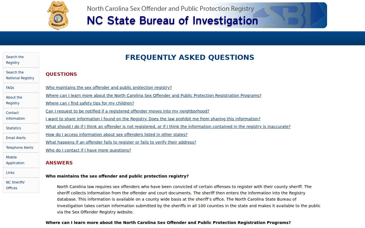 Cherokee County sex offender registry email alert radius guidance